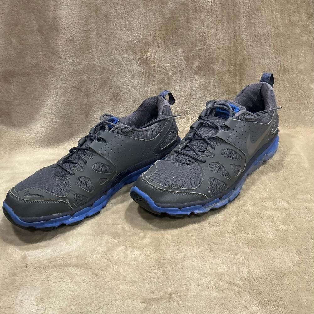 Nike Flex Trail Shield Size 10.5 Running Shoe Stealth Grey Blue Hike Walk